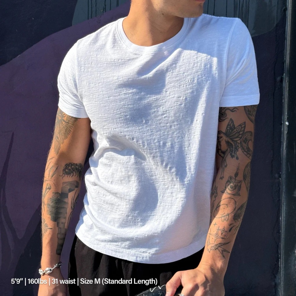 NWT Pool House Slub Los feliz standard length muscle tee 2
